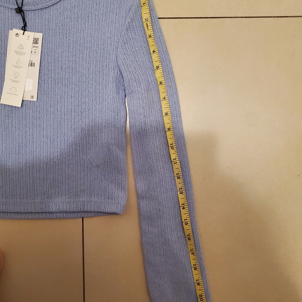 NWT Zara Lavender Long Sleeve Crop Top - Picture 10 of 10